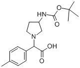 2-(3-BOC-氨基-1-吡咯烷)-2-(4-甲苯基)乙酸 结构式