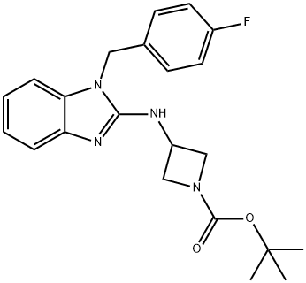 1-BOC-3-[1-(4-FLUORO-BENZYL)-1H-BENZOIMIDAZOL-2-YLAMINO]-AZETIDINE 结构式