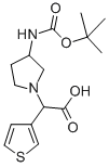 (3-N-BOC-AMINO-PYRROLIDIN-1-YL)-THIOPHEN-3-YL-ACETIC ACID 结构式