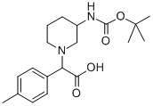 2-(3-BOC-氨基-1-哌啶基)-2-(4-甲苯基)乙酸 结构式