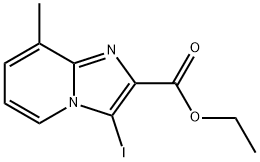 3-IODO-8-METHYL-IMIDAZO[1,2-A]PYRIDINE-2-CARBOXYLIC ACID ETHYL ESTER 结构式