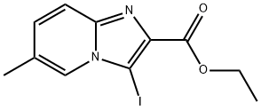 3-碘-6-甲基咪唑并[1,2-A]吡啶-2-甲酸乙酯 结构式