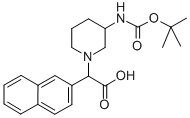 2-(3-BOC-氨基-1-哌啶基)-2-(2-萘基)乙酸 结构式