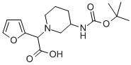 2-(3-BOC-氨基-1-哌啶基)-2-(2-呋喃)乙酸 结构式