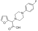 [4-(4-FLUORO-PHENYL)-PIPERAZIN-1-YL]-FURAN-2-YL-ACETIC ACID 结构式