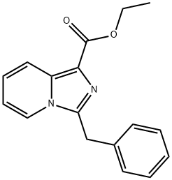 3-苄基咪唑[1,5-A]吡啶-1-甲酸乙酯 结构式