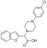 BENZOFURAN-2-YL-[4-(4-CHLORO-PHENYL)-PIPERAZIN-1-YL]-ACETIC ACID 结构式