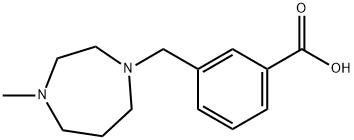 3-((4-甲基-1,4-二氮杂环庚烷-1-基)甲基)苯甲酸 结构式