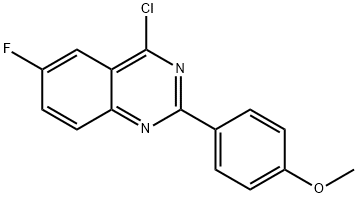 4-氯-6-氟-2-(4-甲氧基-苯基)-喹唑啉 结构式