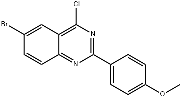 6-溴-4-氯-2-(4-甲氧苯基)喹唑啉 结构式