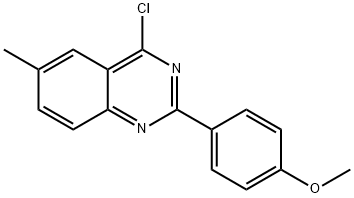 4-氯-2-(4-甲氧苯基)-6-甲基喹唑啉 结构式