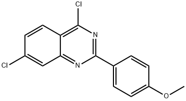 4,7-二氯-2-(4-甲氧苯基)喹唑啉 结构式