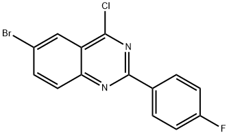 6-溴-4-氯-2-(4-氟苯基)-喹唑啉 结构式