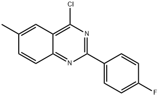 4-CHLORO-2-(4-FLUORO-PHENYL)-6-METHYL-QUINAZOLINE 结构式