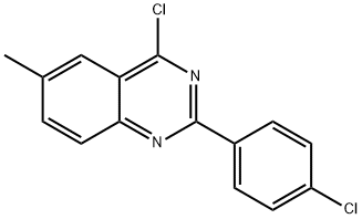 4-氯-2-(4-氯苯基)-6-甲基喹唑啉 结构式