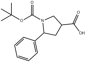 N-BOC-5-苯基-3-吡咯甲酸 结构式