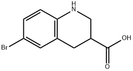 6-溴-1,2,3,4-四氢-3-喹啉-甲酸 结构式