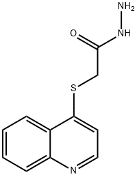 2-(喹啉-4-基硫代)乙酰肼 结构式