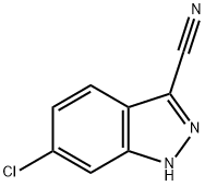 6-CHLORO-1H-INDAZOLE-3-CARBONITRILE 结构式