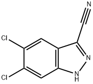 5,6-二氯-1H-吲唑-3-甲腈 结构式