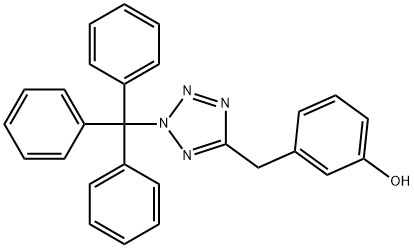 3-(2-TRITYL-2H-TETRAZOL-5-YLMETHYL)-PHENOL 结构式