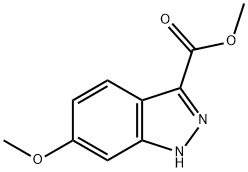 6-甲氧基-1H-吲唑-3-羧酸甲酯 结构式