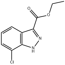 7-氯-1H-吲唑-3-甲酸乙酯 结构式