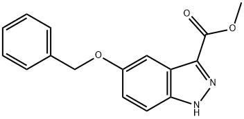 5-苄氧基-1H-吲唑-3-甲酸甲酯 结构式