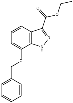 7-苄氧基-1H-吲唑-3-甲酸乙酯 结构式