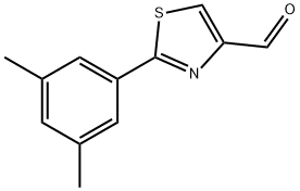 2-(3,5-二甲基苯基)-噻唑-4-甲醛 结构式