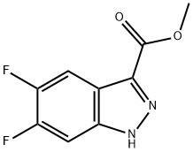 5,6-二氟-1H-吲唑-3-羧酸甲酯 结构式