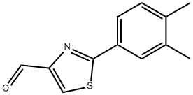 2-(3,4-二甲基苯基)噻唑-4-甲醛 结构式