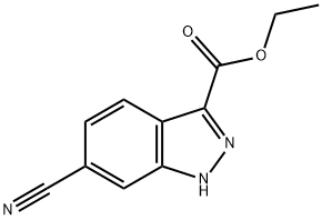 6-氰基-1H-吲唑-3-甲酸乙酯 结构式