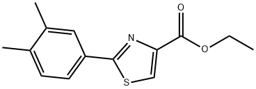 2-(3,4-DIMETHYL-PHENYL)-THIAZOLE-4-CARBOXYLIC ACID ETHYL ESTER 结构式