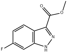 6-氟-1H-吲唑-3-羧酸甲酯 结构式