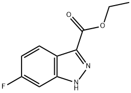 6-氟-1H-吲唑-3-甲酸乙酯 结构式