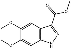 5,6-二甲氧基-1H-吲唑-3-甲酸甲酯 结构式