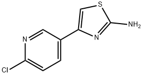 4-(6-氯吡啶-3-基)噻唑-2-胺 结构式