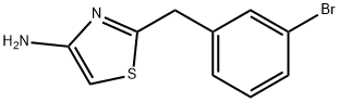 2-(3-溴苄基)4-氨基噻唑 结构式