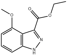 4-甲氧基-1H-吲唑-3-甲酸乙酯 结构式