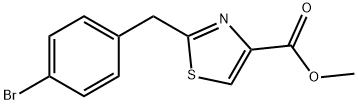 2-(4-溴苯基)噻唑-4-羧酸甲酯 结构式