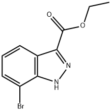 ETHYL 7-BROMO-1H-INDAZOLE-3-CARBOXYLATE 结构式