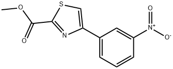 4-(3-硝基苯基)噻唑-2-甲酸甲酯 结构式