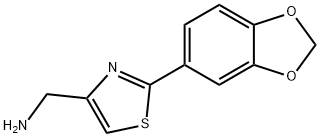 C-(2-BENZO[1,3]DIOXOL-5-YL-THIAZOL-4-YL)-METHYLAMINE 结构式