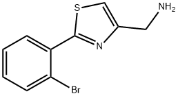 C-[2-(2-BROMO-PHENYL)-THIAZOL-4-YL]-METHYLAMINE 结构式