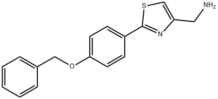 C-[2-(4-BENZYLOXY-PHENYL)-THIAZOL-4-YL]-METHYLAMINE 结构式