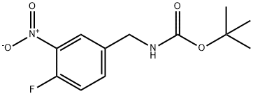 (4-氟-3-硝基苄基)氨基甲酸叔丁酯 结构式