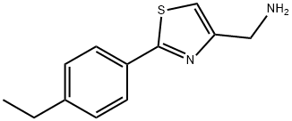 C-[2-(4-ETHYL-PHENYL)-THIAZOL-4-YL]-METHYLAMINE 结构式