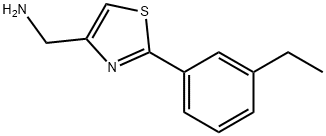 C-[2-(3-ETHYL-PHENYL)-THIAZOL-4-YL]-METHYLAMINE 结构式