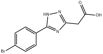 3-乙酸基-5-对溴苯基-1H-[1,2,,4]三唑 结构式